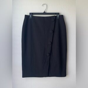 NYCC black Button Skirt midi length